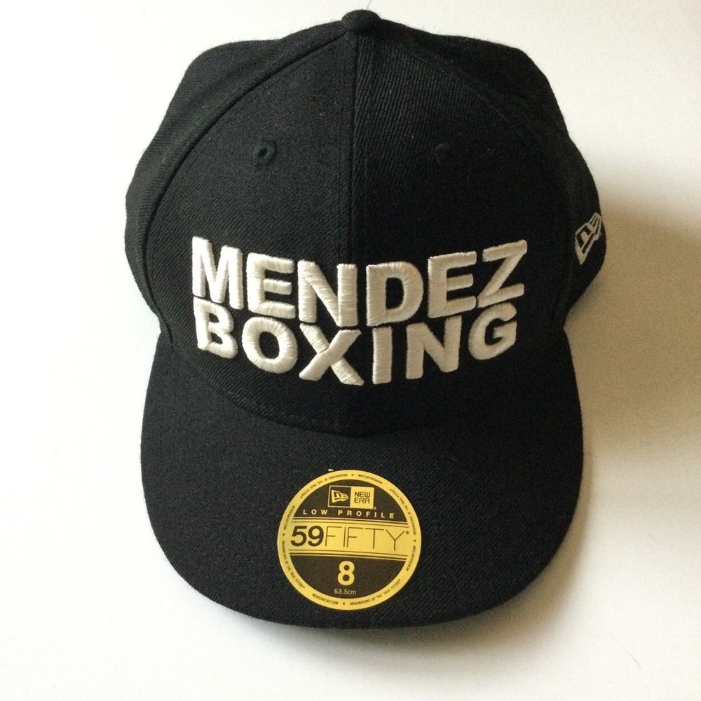NEW ERA 59FIFTY X TODD SNYDER MENDEZ BOXING WOOL FITTED CAP BLACK WHITE SIZE 8